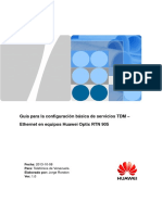 Guía para La Configuración Básica de Servicios TDM Ethernet en Equipos Huawei Optix RTN 905