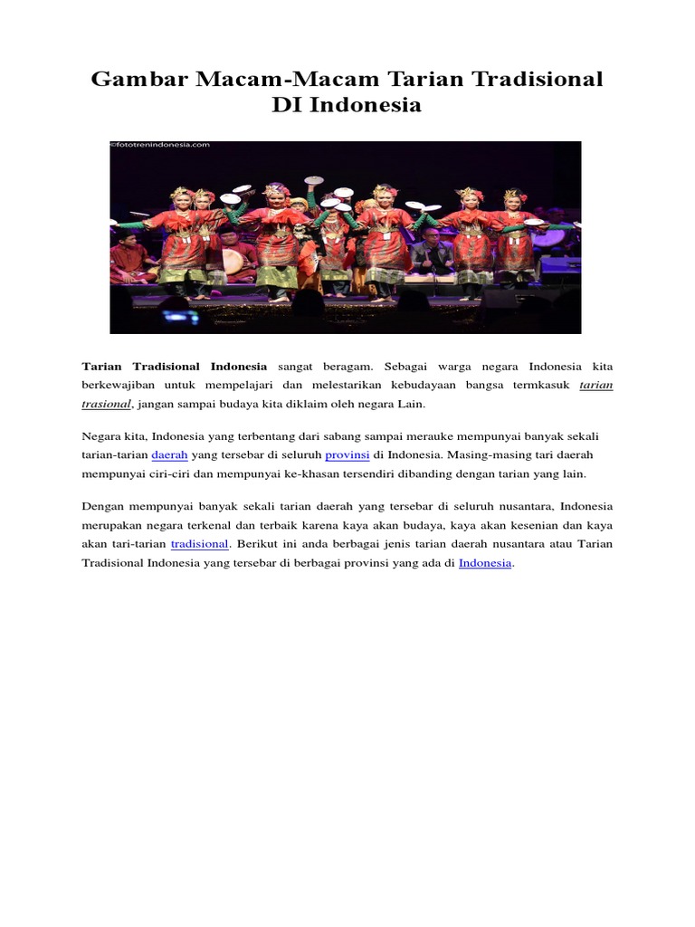 Gambar Macam Tarian Tradisional