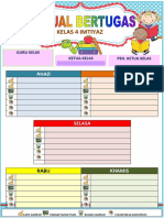 Jadual Tugasan Bilik Darjah