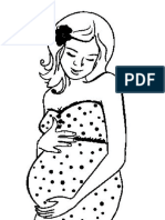 Mujer Embarazada Feliz Colorear