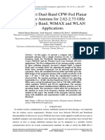 A Compact Dual-Band CPW-Fed Planar