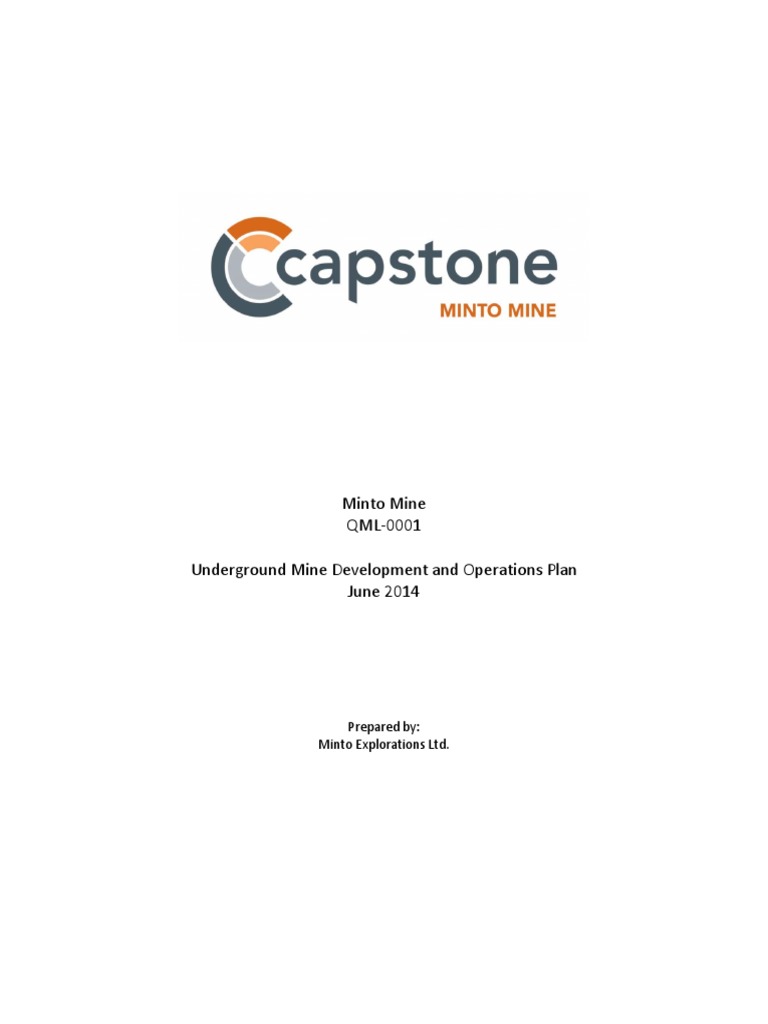 MML Minto 11underground Mine Development Operations Plan June2014 | PDF ...