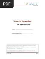 Novartis Hyderabad: Job Application Form