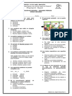 Evaluación de Español - Segundo Periodo