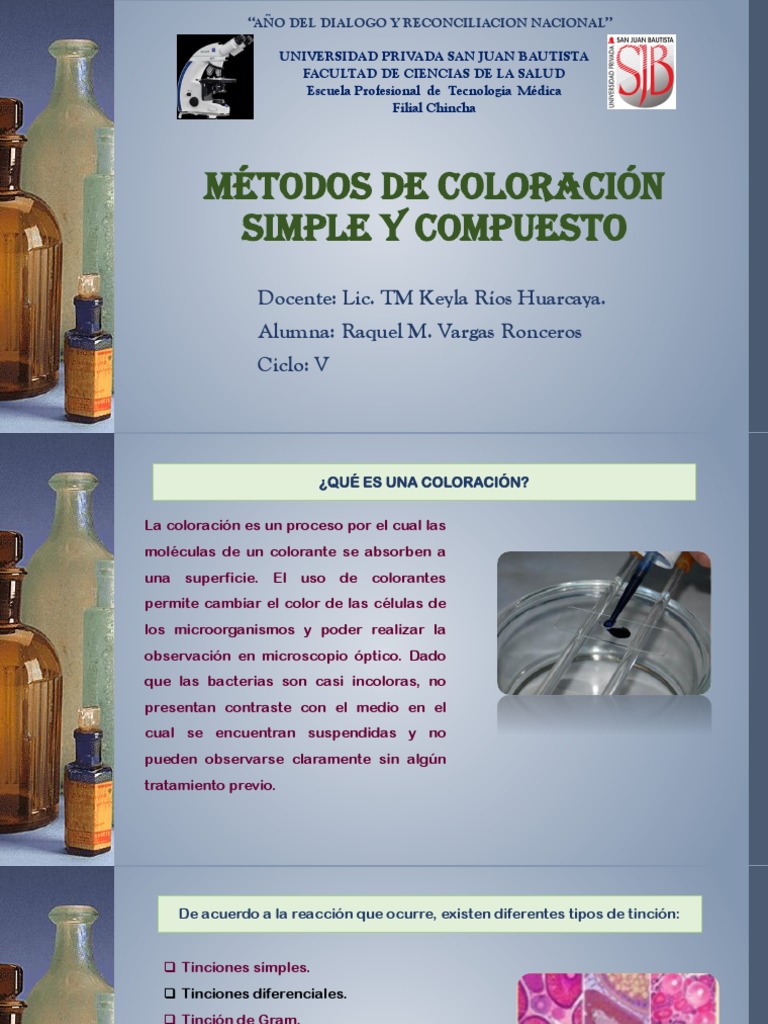Metódos de Coloración Simple | PDF | Tinción | Microbiología