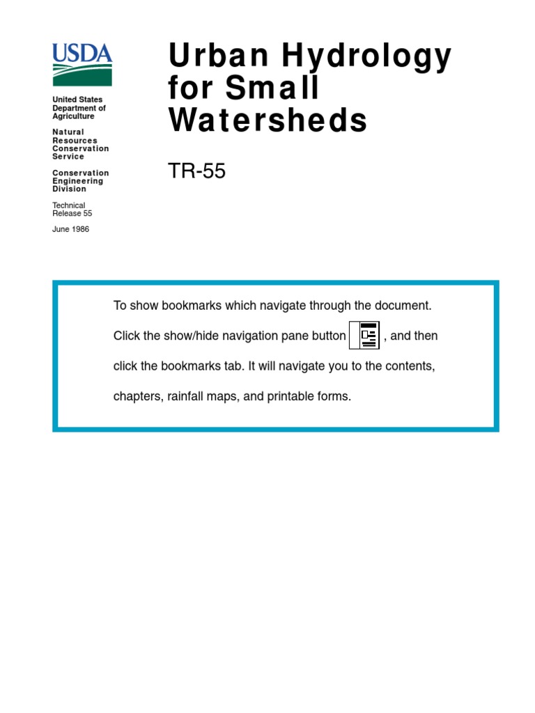 TR-55 Urban Hydrology Manual | PDF | Surface Runoff | Drainage Basin