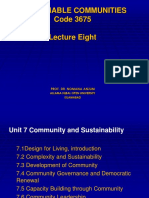 Sustainable Communities Lecture Eight