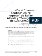 Paraíso Perdido y El Regreso de Rafael Alberti