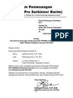 Surat Permohonan Dukungan DPC Perindo