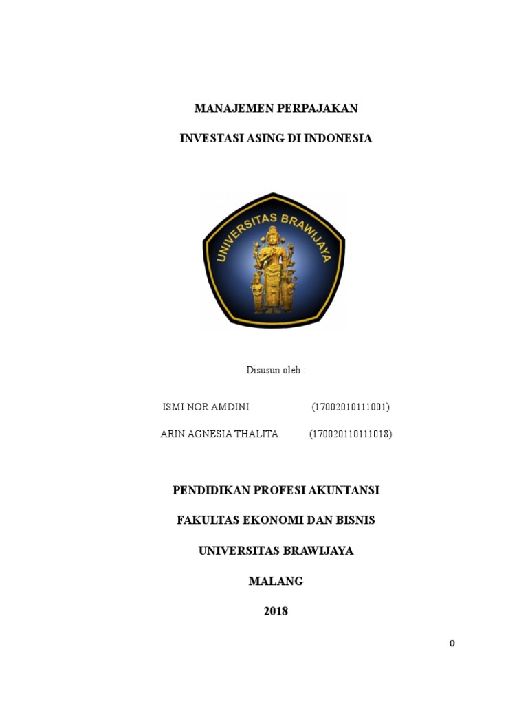 Makalah Investasi Asing Di Indonesia