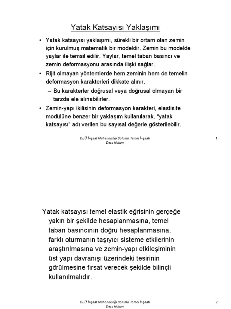 Yatak Katsayisi Gozden Pdf