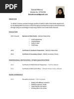 Zainab Moosa CV