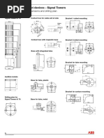 Pilot Devices - Signal Towers: Dimensions and Drilling Plan