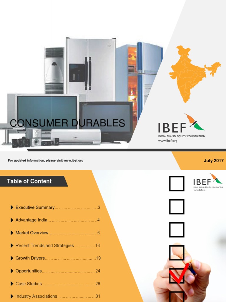 Consumer Durables July 2017 PDF Home Appliance Consumer Electronics