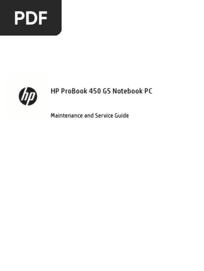 Hp Probook 450 G5 Notebook Pc Maintenance And Service Guide Usb Headphones
