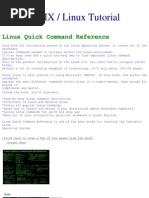 UNIX / Linux Tutorial: Linux Quick Command Reference