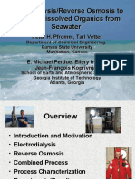 Electrodialysis/Reverse Osmosis To Recover Dissolved Organics From Seawater