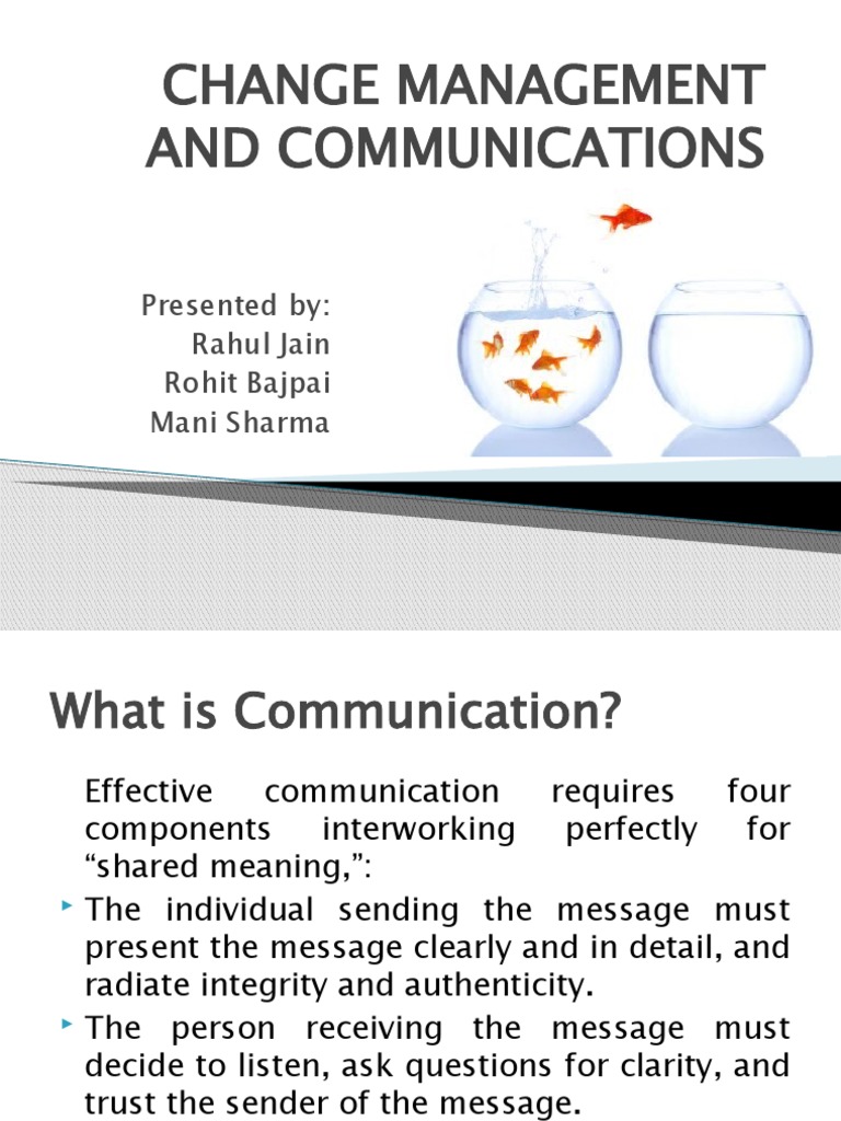Change Management And Communications Pdf Change Management