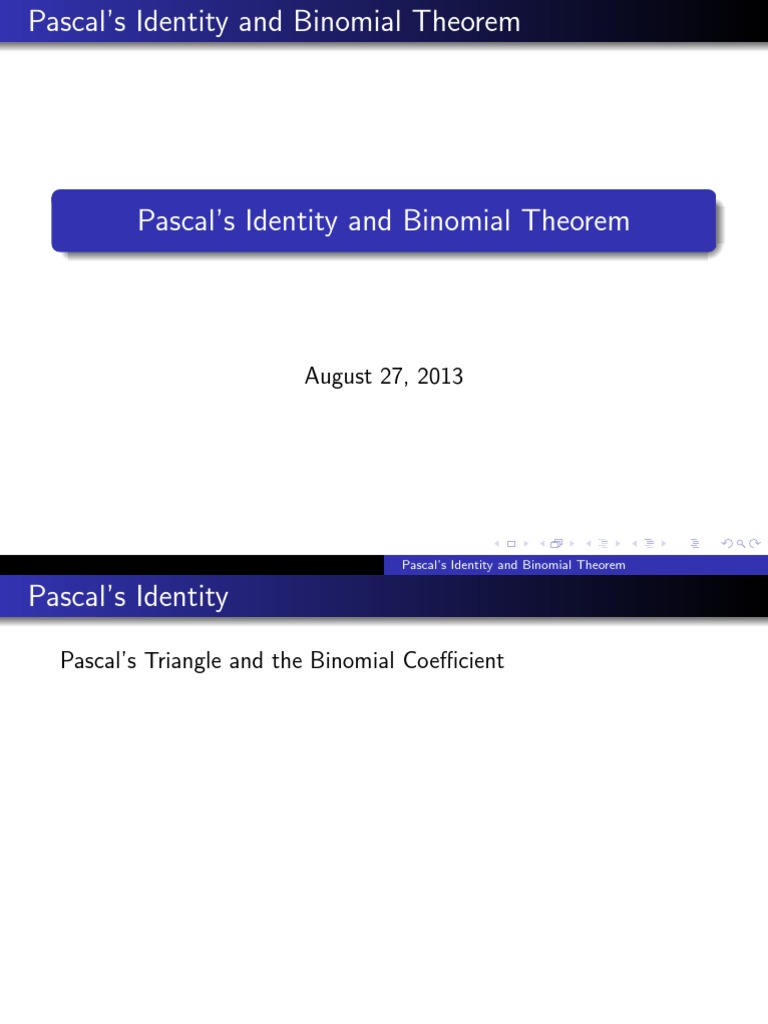 Pascal | PDF | Theorem | Mathematical Proof