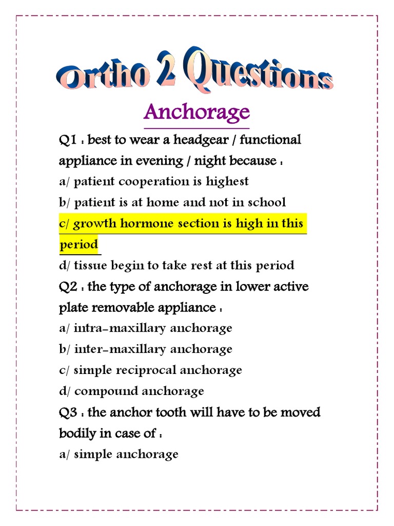 Orthodontic 2 Questions Tooth Orthodontics