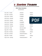 2011 Meet Schedule