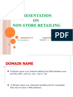 Presentation ON Non-Store Retailing: Group - 1