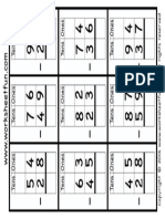 Worksheet 1 - Subtraction