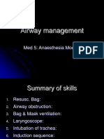 Airway Management: Med 5: Anaesthesia Module