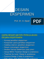 Desain Eksperimen: Prof. Dr. H. Djaali