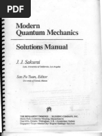 Sakurai - Modern Quantum Mechanics - Solutions Manual