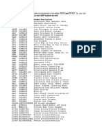 All Transactions in SAP