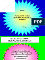 Penelitian Untuk Tesis Program Magister