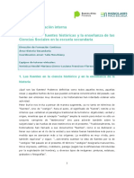 Ficha. El Trabajo Con Fuentes Historicas y La Enseñanza de Las Cs. Soc. 2018