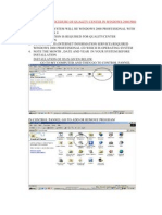 Installation Procedure of Quality Center in Windows 2000 Pro