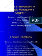 Lecture 1: Introduction To Strategic Management (Chapter 1)