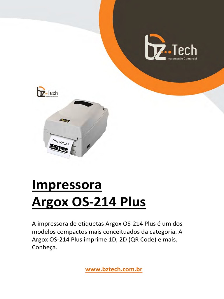 Guia de Instalação Argox OS-214 Plus | PDF | USB | Ethernet