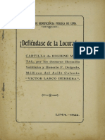 ¡Defiéndase de La Locura! Cartilla de Higiene Mental