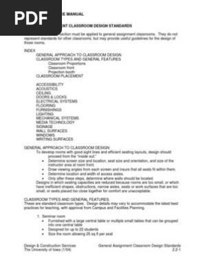 Classroom Design Standards