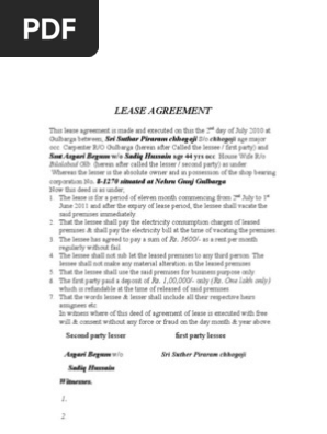 Lease Agreement