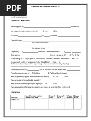 Employment Application