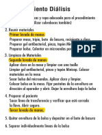 Procedimiento Dialisis parte 1