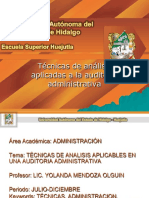Tecnicas de Analisis Aplicables en Una Auditoria Administrativa PDF