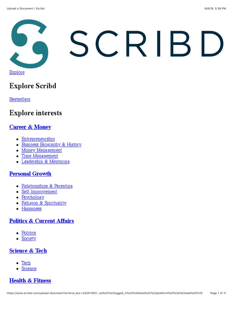 Upload A Document - Scribd | PDF | Scribd