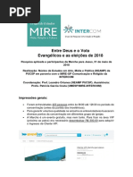 Entre Deus e o Voto Evangélicos e as eleições de 2018