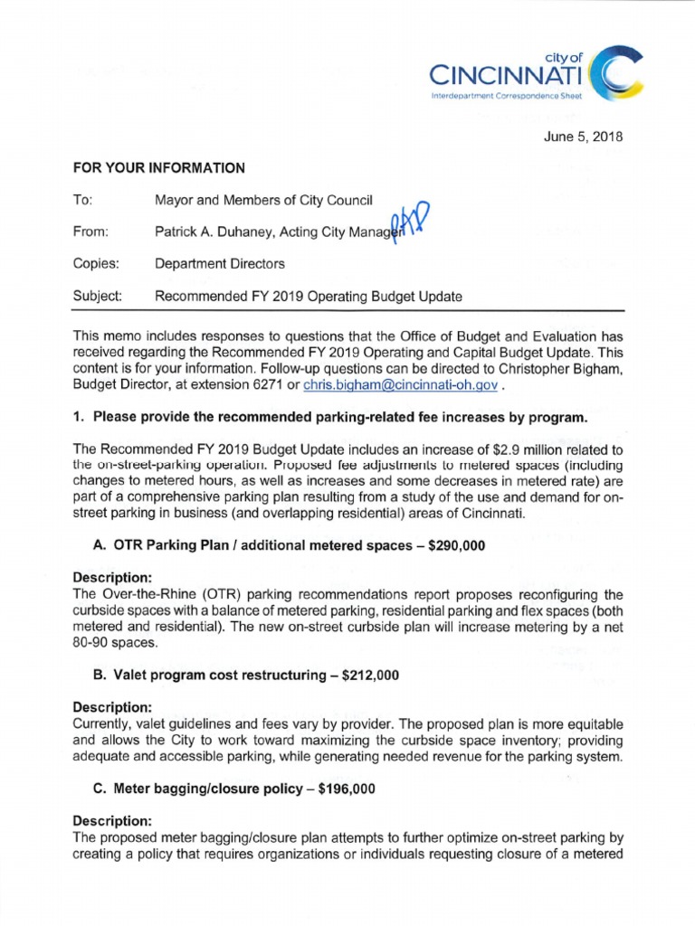 Parking Fees Memo PDF