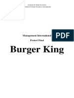 Burger King Proiect Management International