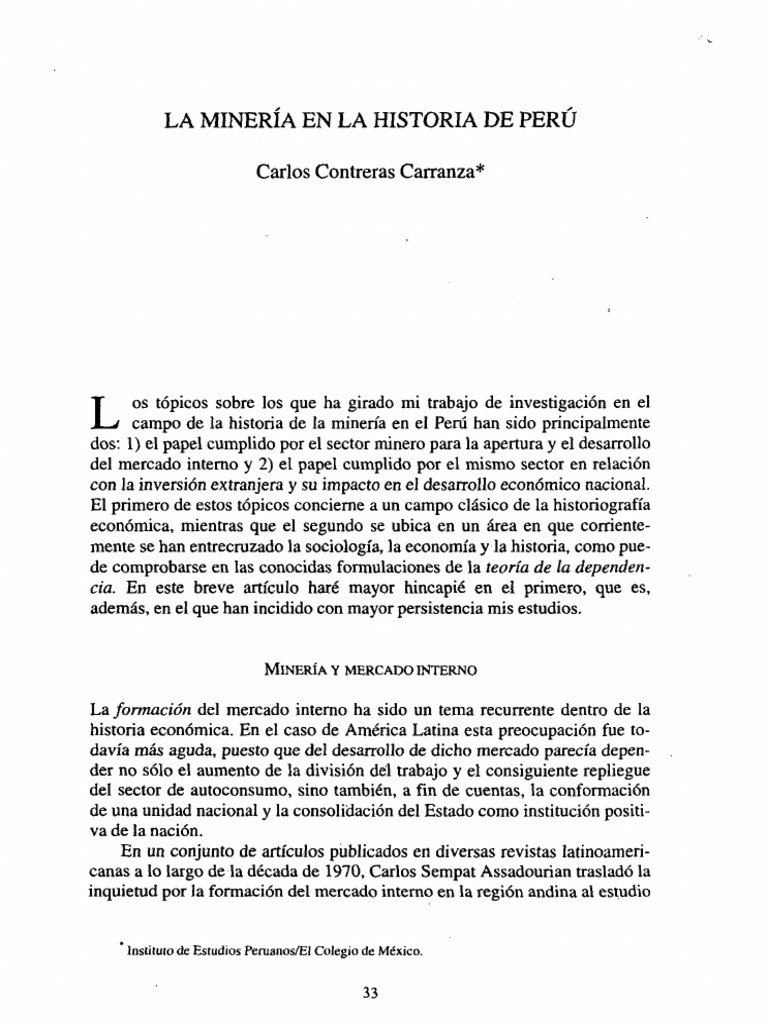 Historia de la minería en Perú | PDF