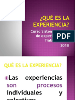 Qué Es La Experiencia