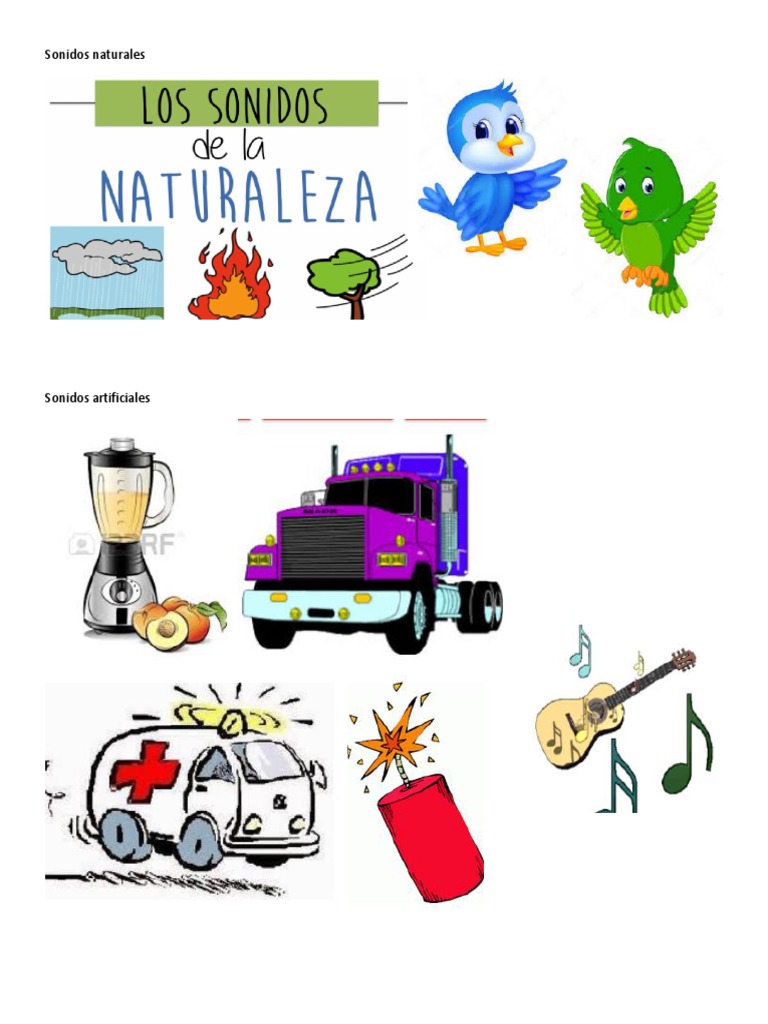 Sonidos naturales, artificiales