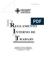 Reglamento Interno de Trabajo